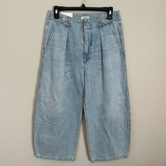 Evereve Citizens of Humanity Beverly Jeans Barrel 26 NWT Wide Leg Pleated Denim - Picture 3 of 10